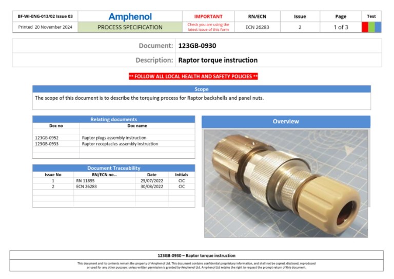 Raptor | Drehmomenteinstellung