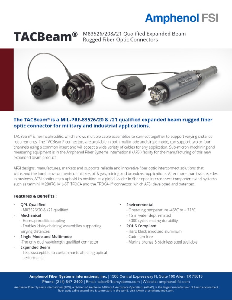 VG95319-100, -101, -102 / TACBeam | Flyer