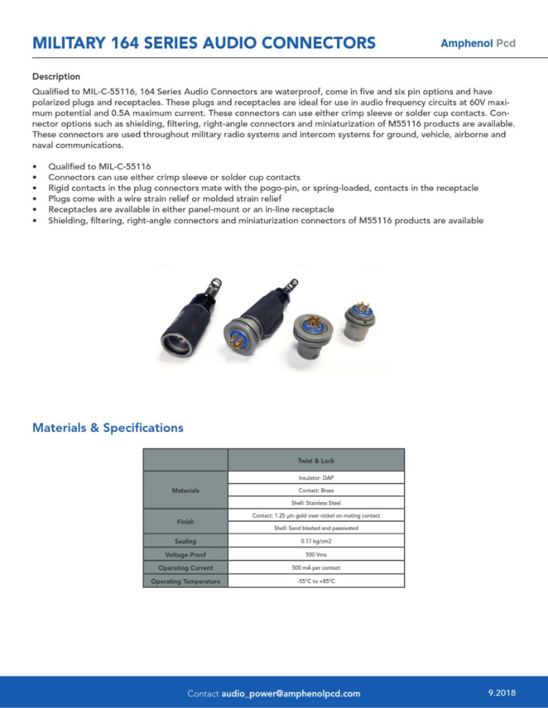 MIL-DTL-55116 / 164 | Crossref. V09/18