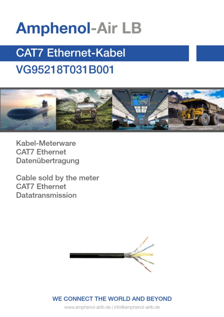 VG95218T031 / CAT7 Ethernet Cable | Katalog V04022026