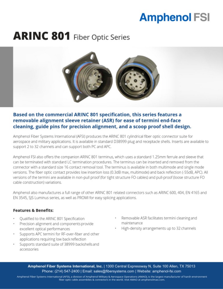 ARINC 801 / M801 | Katalog V10/2011