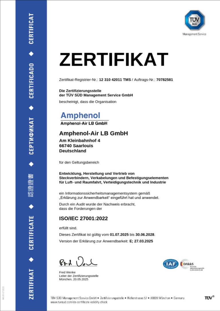 ISO 27001 | Zertifikat T06/2028