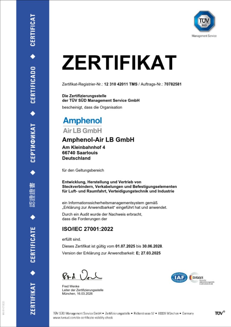 ISO 27001 | Certificate T06/2028