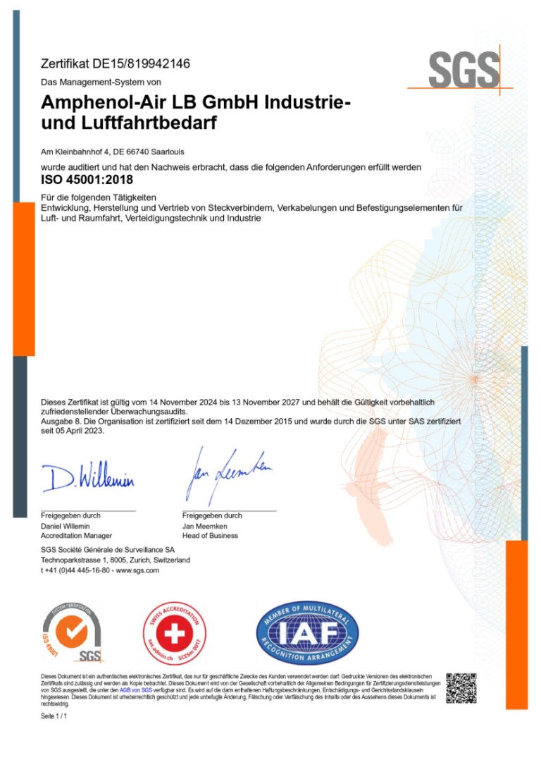 ISO 45001 | Zertifikat T11/2027