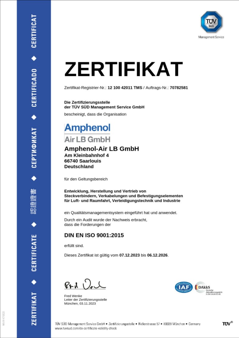 ISO 9001 | Zertifikat T12/2026