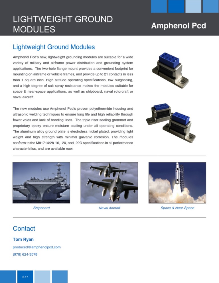 Lightweight Ground Modules | Flyer 