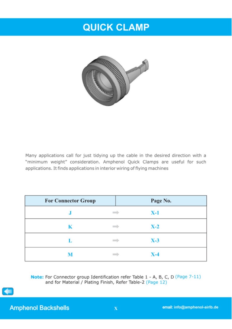 M85049 quick clamp | Katalogausschnitt V08/21