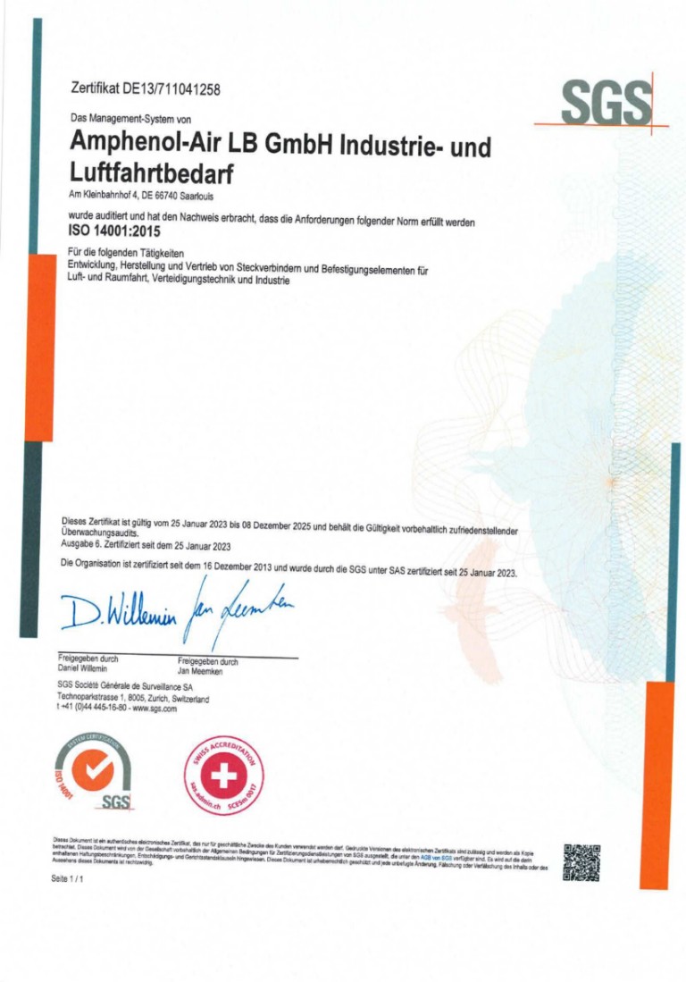 ISO 14001 | Zertifikat T12/25