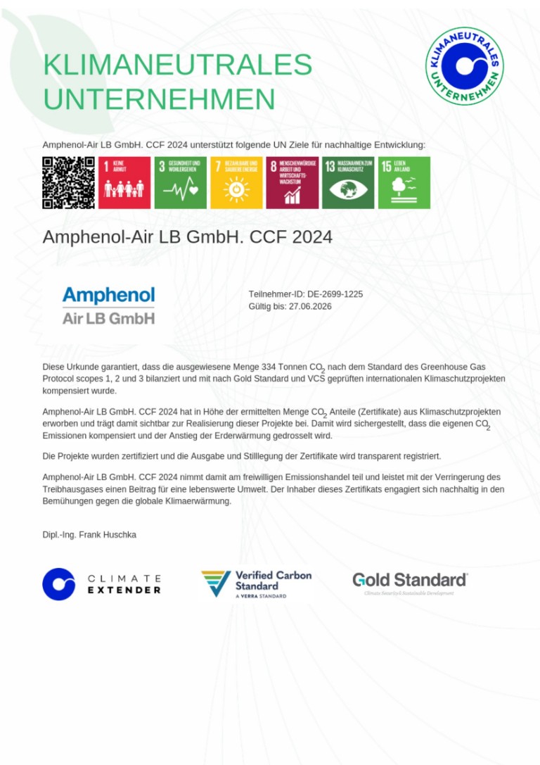 Klimaneutrales Unternehmen | Urkunde V06/2026