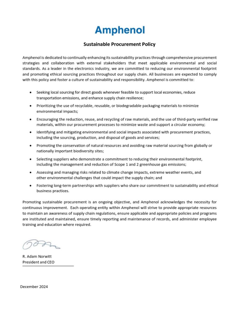 Sustainable procurement | Policy V12/24